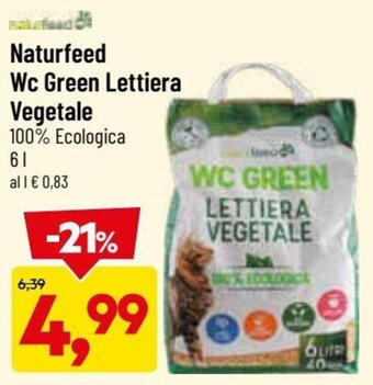 DPiù Naturfeed WC Green Lettiera Vegetale 100% Ecologica 6 l offerta