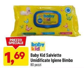 DPiù Baby Kid Salviette Umidificate Igiene Bimbo 80 Pezzi offerta