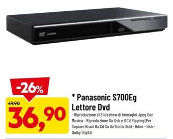 Panasonic S700EG Lettore DVD