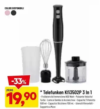 DPiù Telefunken KFI3502P 3 in 1 offerta