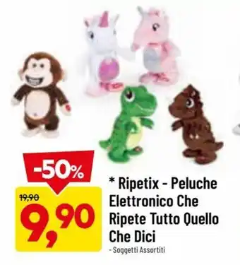 DPiù Ripetix - Peluche Elettronico Che Ripete Tutto Quello Che Dici offerta
