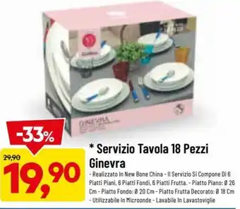 DPiù Servizio Tavola 18 Pezzi Ginevra offerta