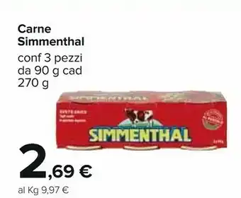 Carrefour Simmenthal Carne 270 G offerta