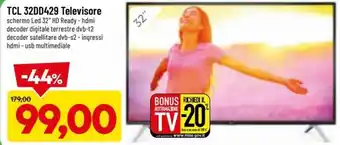 DPiù TCL 32DD429 Televisore offerta