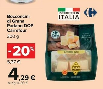 Carrefour Carrefour Bocconcini Di Grana Padano Dop 300 G offerta