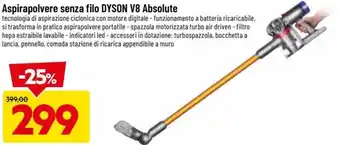 DPiù Dyson V8 Aspirapolvere Senza Filo Absolute offerta