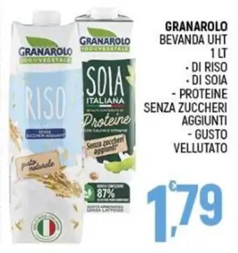 Ottimo Market Granarolo Bevanda UHT 1 lt di Riso/di Soia, Protein Senza Zuccheri Aggiunti Gusto Vellutato offerta