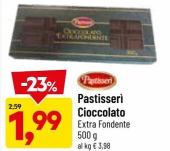 DPiù Pastisserì Cioccolato Extra Fondente 500 g offerta