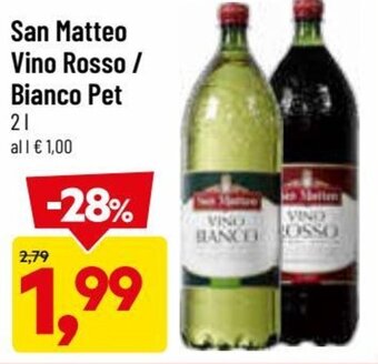DPiù San Matteo Vino Rosso / Bianco Pet 2 L offerta