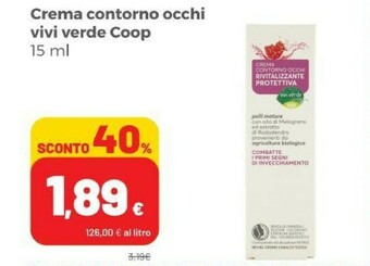 Coop Vivi verde coop Crema viso offerta