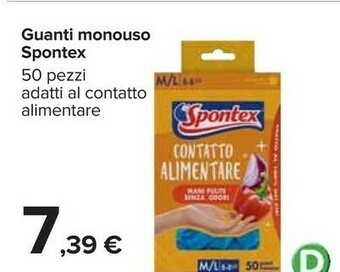 Carrefour Spontex Guanti Monouso offerta
