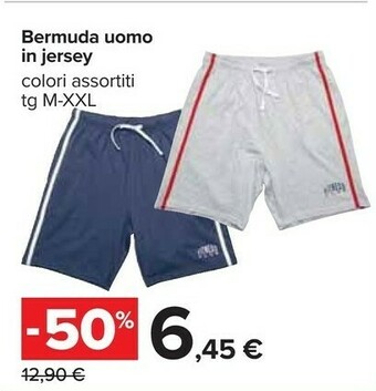 Carrefour Bermuda Uomo In Jersey offerta
