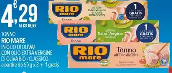 Iper Nonna Isa Rio Mare Tonno In Olio Di Oliva/Con Olio Extra Vergine Di Oliva Bio - Classico A Partire da 65 g x 3 + 1 gratis offerta