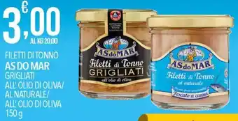 Iper Nonna Isa As Do Mar Filetti Di Tonno Grigliati All'Olio di Oliva/Al Naturale/All'Olio di Oliva 150 g offerta