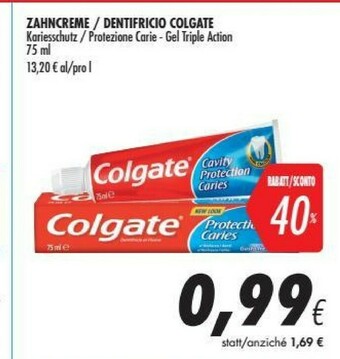 Coop Colgate Dentifricio offerta
