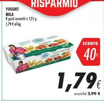 Coop Mila Yogurt Intero Fragola 125 G(ml) offerta