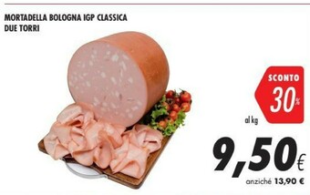 Coop Due Torri Mortadella Bologna Igp Classica offerta