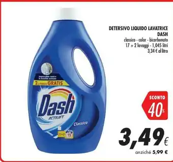 Coop Dash Dash Detersivo Liquido Lavatrice Classico offerta
