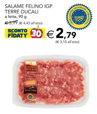 Esselunga Salame Felino IGP Terre Ducali a fette 90 g offerta