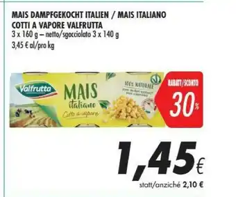 Coop Valfrutta Mais Cotti Al Vapore 480 G(ml) offerta