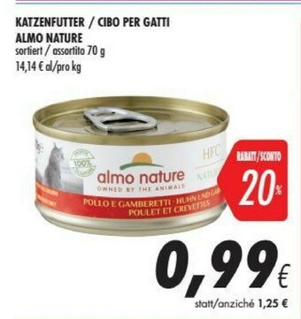 Coop Almo Nature Cibo per gatti offerta