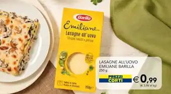 Esselunga Barilla Lasagne all'Uovo Emiliane 250 g offerta
