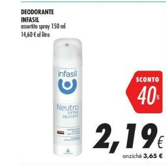 Coop Infasil Deodorante offerta