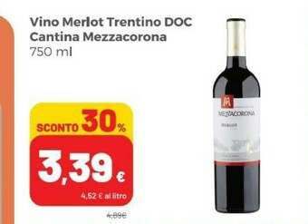 Coop Mezzacorona Vino bianco offerta
