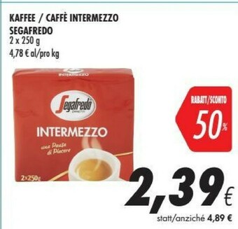 Coop Segafredo Caffè offerta