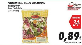 Coop Coop Insalata Mista Fantasia Origine offerta