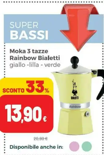 Coop Rainbow Moka Bialetti offerta
