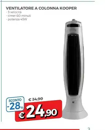 Famila Kooper Ventilatore offerta