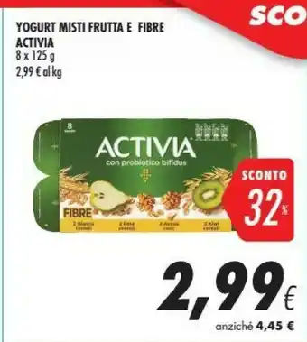 Coop Activia Yogurt Misti Frutta E Fibre offerta