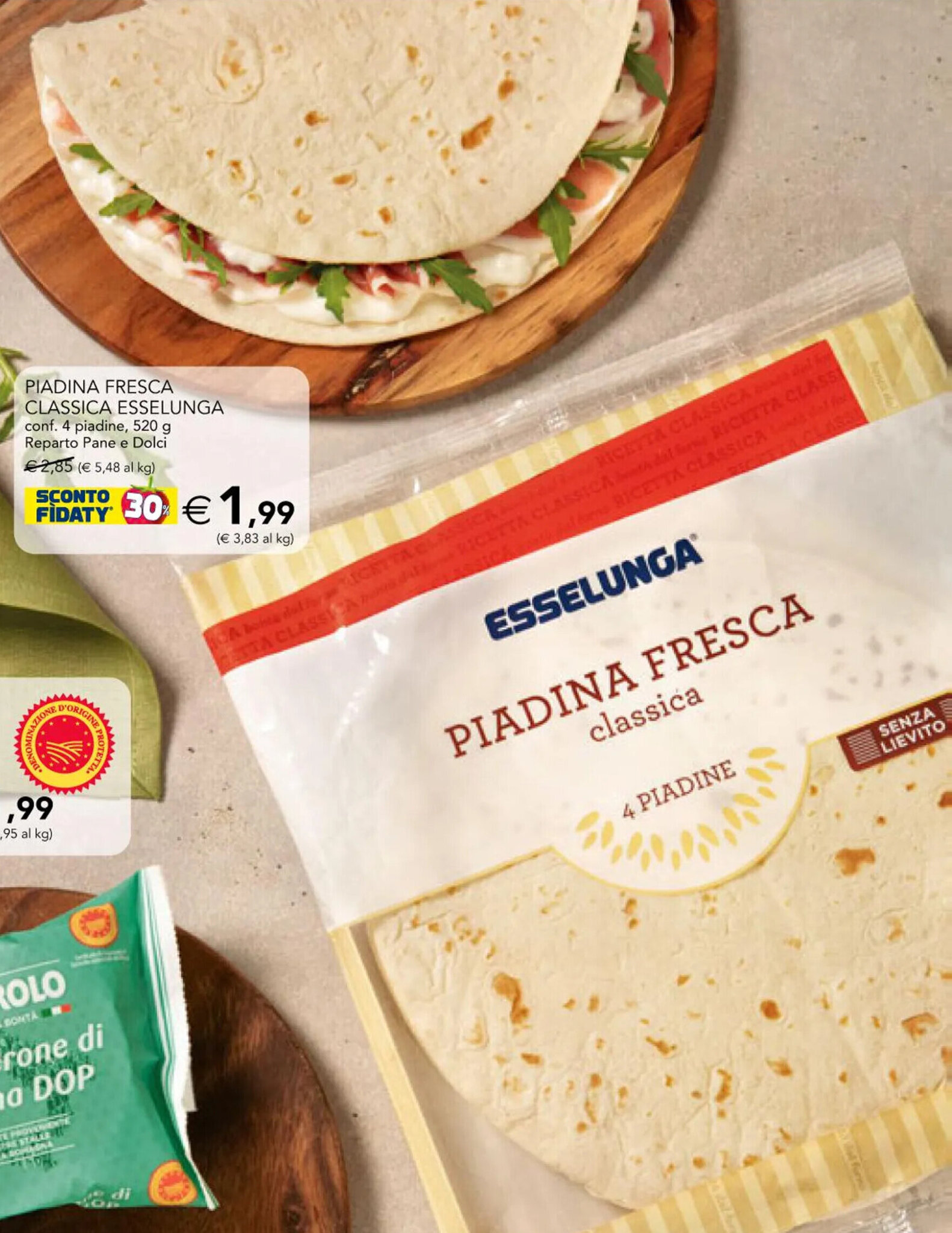 Esselunga Piadina Fresca Classica 4 piadine, 520 g offerta di Esselunga