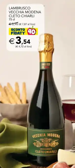 Esselunga Lambrusco Vecchia Modena Cleto Chiarli 75 cl offerta