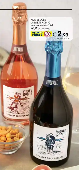 Esselunga Novebolle Vigneti Romio extra dry o rosato 75 cl offerta