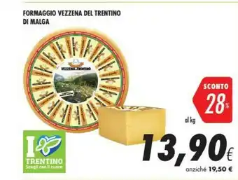 Coop Cuore Formaggio Vezzena Del Trentino Di Malga offerta
