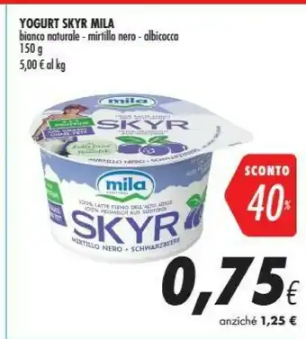 Coop Mila Skyr Mirtillo Nero 150 G(ml) offerta