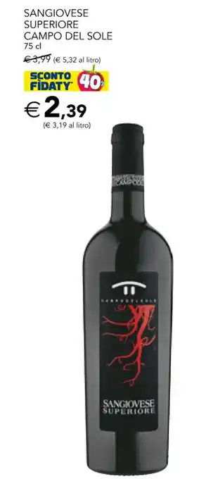 Esselunga Sangiovese Superiore Campo Del Sole 75 cl offerta