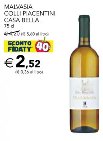 Esselunga Malvasia Colli Piacentini Casa Bella 75 cl offerta
