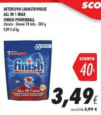 Coop Finish Detersivo lavastoviglie offerta