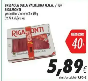 Coop Rigamonti Rigamonti - Bresaola della Valtellina 90 g(ml) offerta