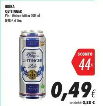 Coop Oettinger Birra Pils offerta