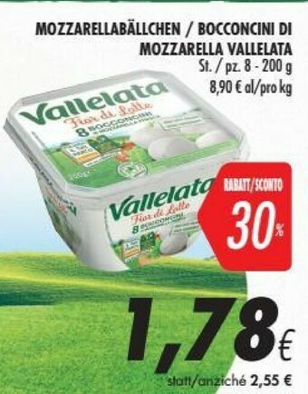 Coop Vallelata Mozzarella offerta