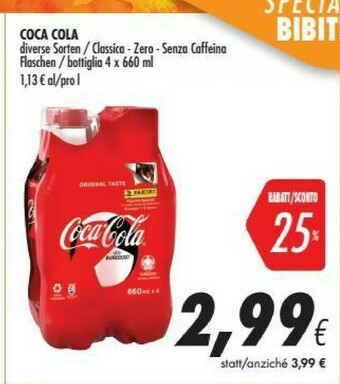 Coop Coca Cola Coca cola zero offerta