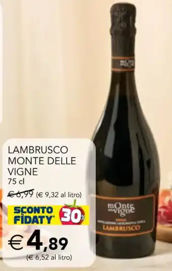Esselunga Lambrusco Monte Delle Vigne 75 cl offerta