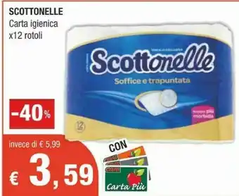 Crai Scotonelle Soffice E Trapuntata Carta Igienica offerta