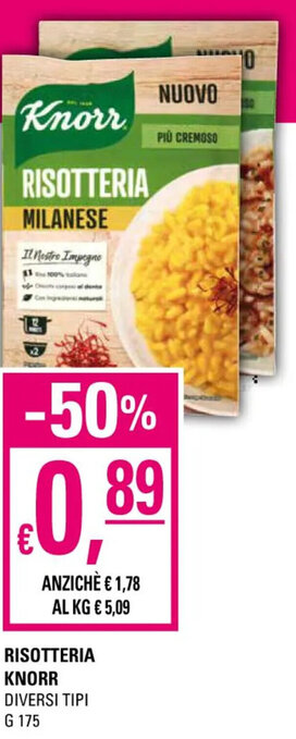 Basko Knorr Risotteria Diversi Tipi g 175 offerta