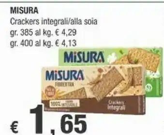 Crai Misura Crackers Alla Soia 400 G(ml) offerta