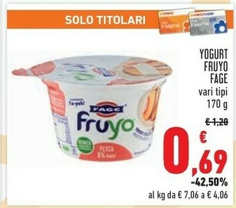 Conad Fage Fruyo Pesca 170 G(ml) offerta